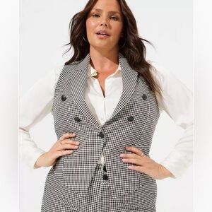 Torrid Studio Ponte Buttoned Tailored Suit Vest